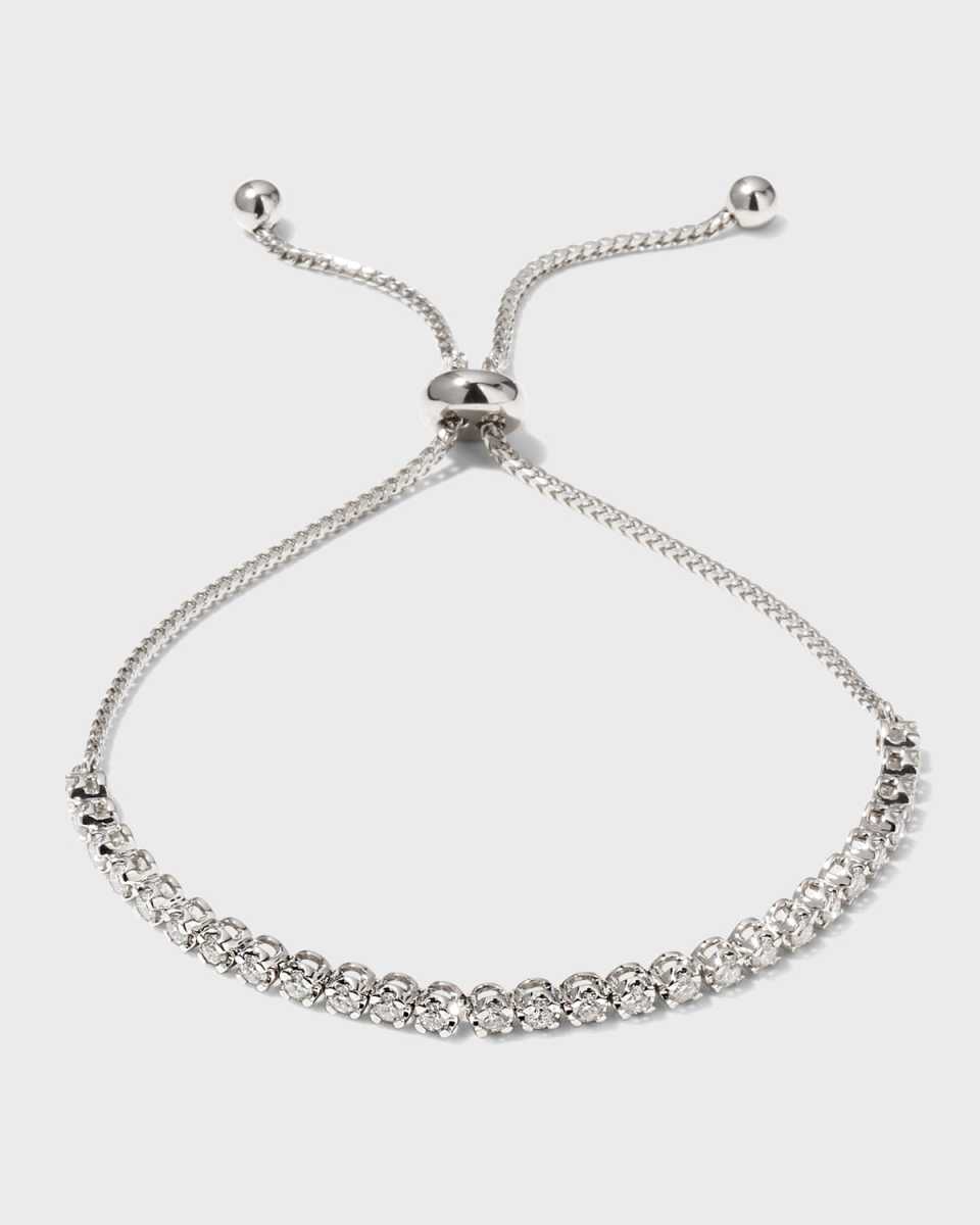 18k White Gold Bolo Bracelet w/ Diamonds